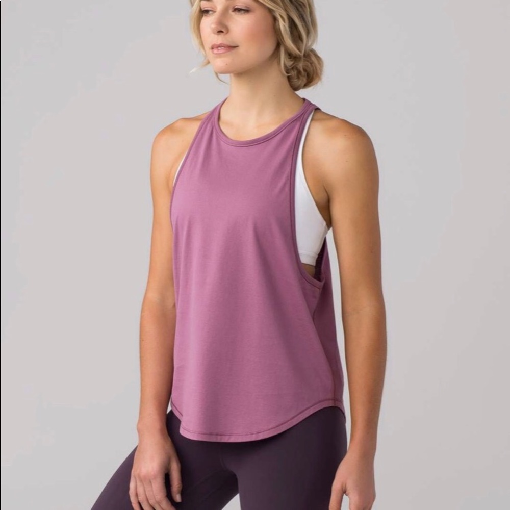 LULULEMON SWEAT DATE SINGLET TANK SZ4 FIGUE